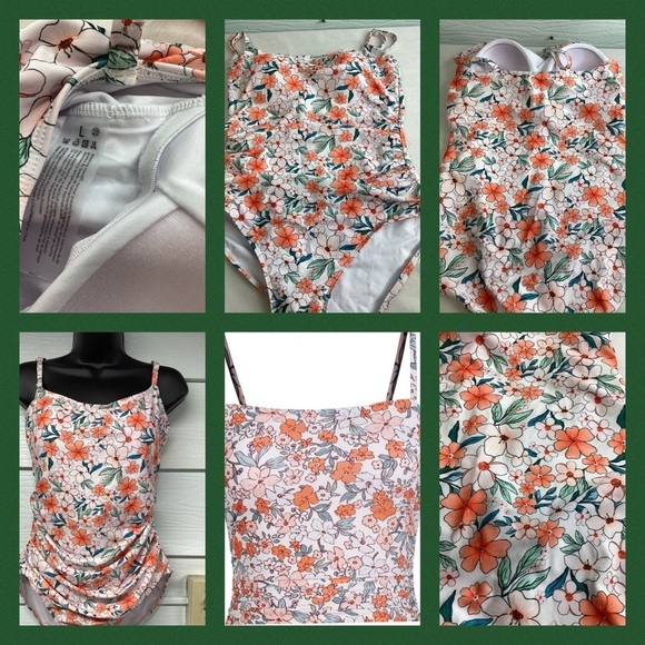 Floral one piece swimsuit 2 - Picture 2 of 5